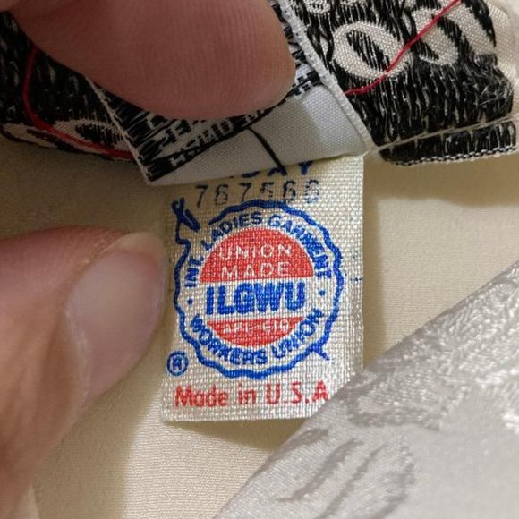 Vintage 1960's The Wilroy Traveler Women's White Floral High Neck Blouse Size 8 - Picture 7 of 7